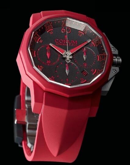 Corum Admiral's Cup Challenger 44 Chrono Rubber Replica Watch 753.806.02/F376 AN31 Red Rubber